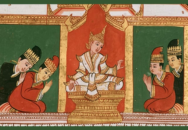Buddha and worshippers 